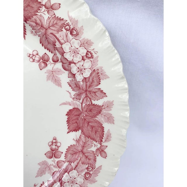 Vintage Wedgwood Bramble of Etruria Pink Salad Plates-a Pair For Sale In New Orleans - Image 6 of 9