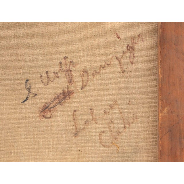 Mid 20th Century S. Wolfe Danziger Seated Semi-Nude Figure Oil For Sale - Image 5 of 6