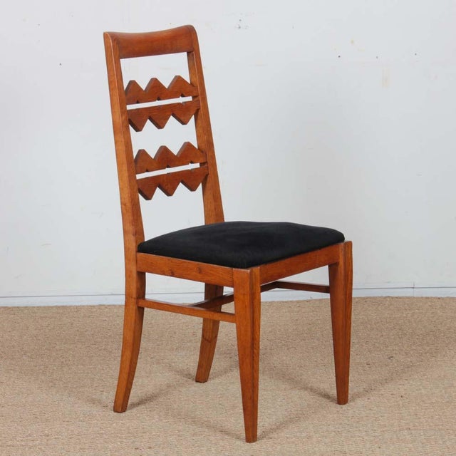 1950s Vintage Oak Chairs, 1950s, Set of 4 For Sale - Image 5 of 9