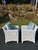 Pair of White Wicker Club Chairs For Sale - Image 10 of 18
