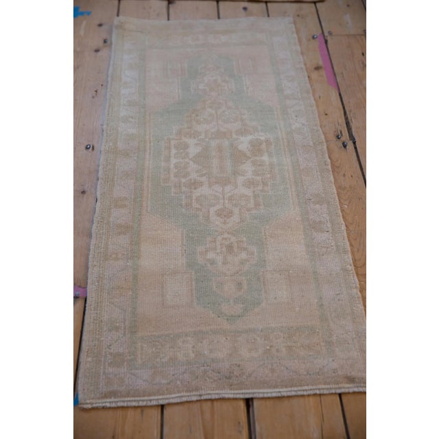 1980s Vintage Distressed Oushak Rug Mat Runner - 1'7" X 3'8" For Sale - Image 5 of 7