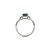 Early 21st Century 14K White Gold Tsavorite Garnet and Diamond Ring Size 6.5 For Sale - Image 5 of 6