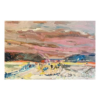 Jean Krille, Landscape 138, Oil on Masonite For Sale