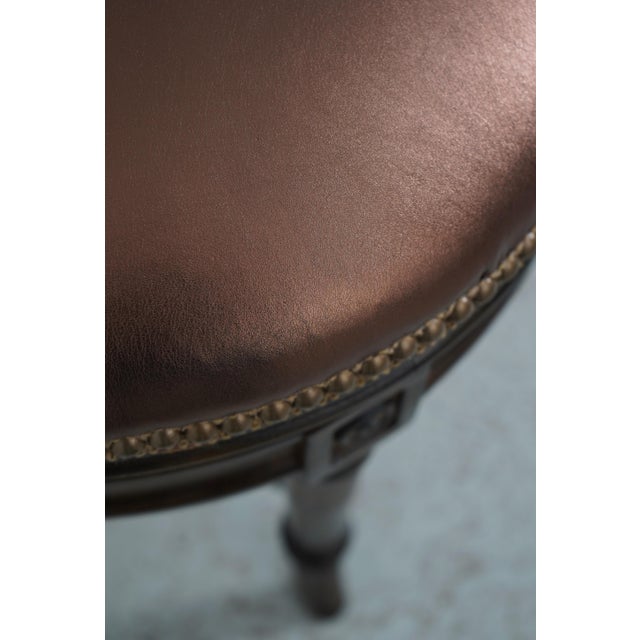 Revolving Seat Regency Style Piano or Vanity Stool For Sale - Image 10 of 12