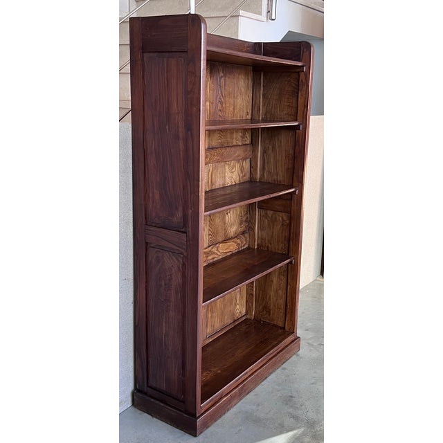Late 19th Century 19th Solid Oak Bookcase or Etagere With Five Shelves For Sale - Image 5 of 11
