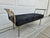Black Design Institute America Brushed Nickel Rolled Arm Bench For Sale - Image 8 of 12