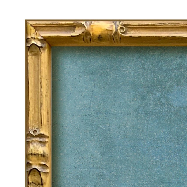 Various Artists Vintage Blue Botanical Art Print Reproduction (1), Framed For Sale - Image 4 of 5