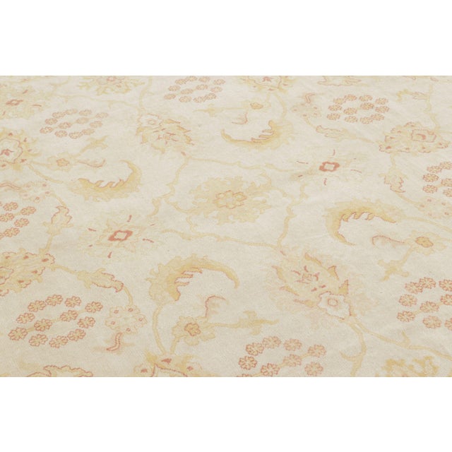 Rug & Kilim Rug & Kilim’s Contemporary Sultanabad Style Rug in Beige & Pink With Floral Patterns For Sale - Image 4 of 7