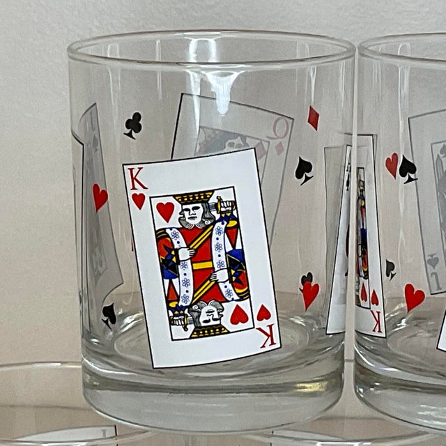 MidCentury Vintage Deck of Cards Lowballs Set of 6. Chairish