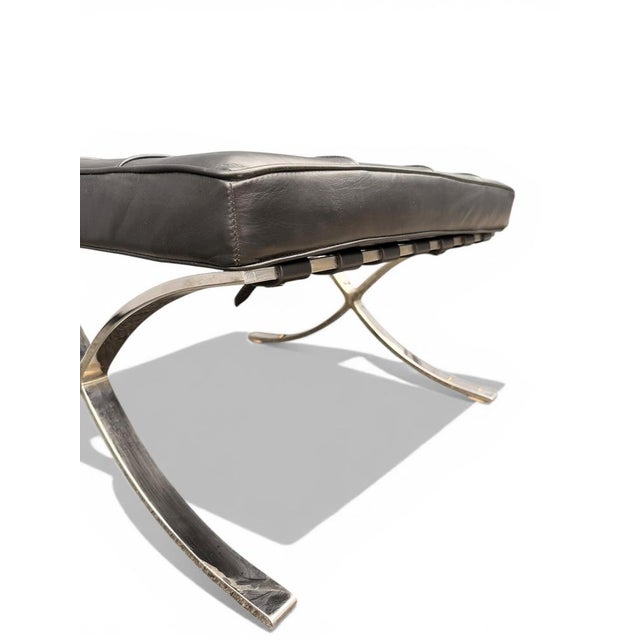 Vintage Barcelona Ottoman by Mies Van Der Rohe for Knoll, 1930s For Sale - Image 11 of 13