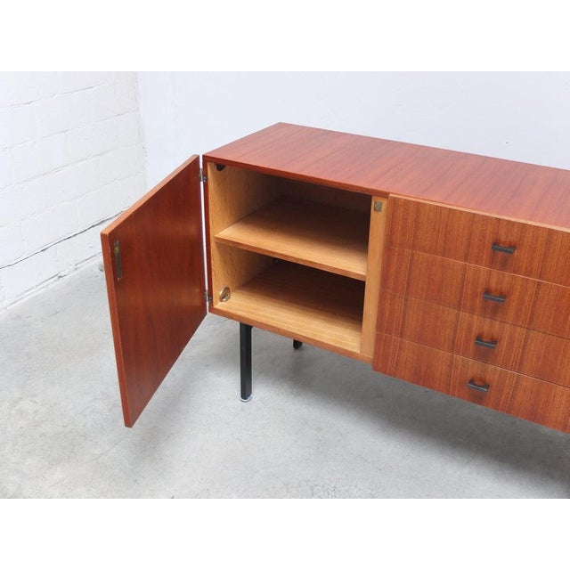 Modernist Belgian Sideboard in Metal & Teak by Roger De Winter for E.M.Y., 1960s For Sale - Image 11 of 17