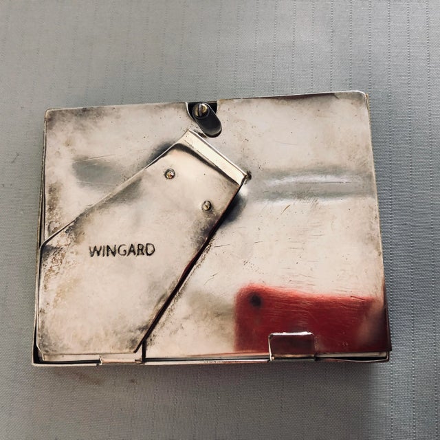 Midcentury Silver Plated Desk Calendar Holder For Sale - Image 4 of 6