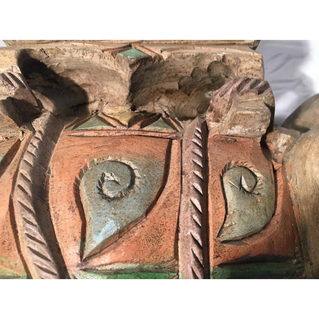 Wooden Elephant Sculpture For Sale - Image 4 of 10