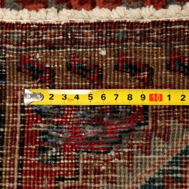 Red Middle Eastern Afshari Rug For Sale - Image 8 of 9
