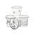 Four different decorations are applied on these small glass votive cups. Especially attractive used in groups....