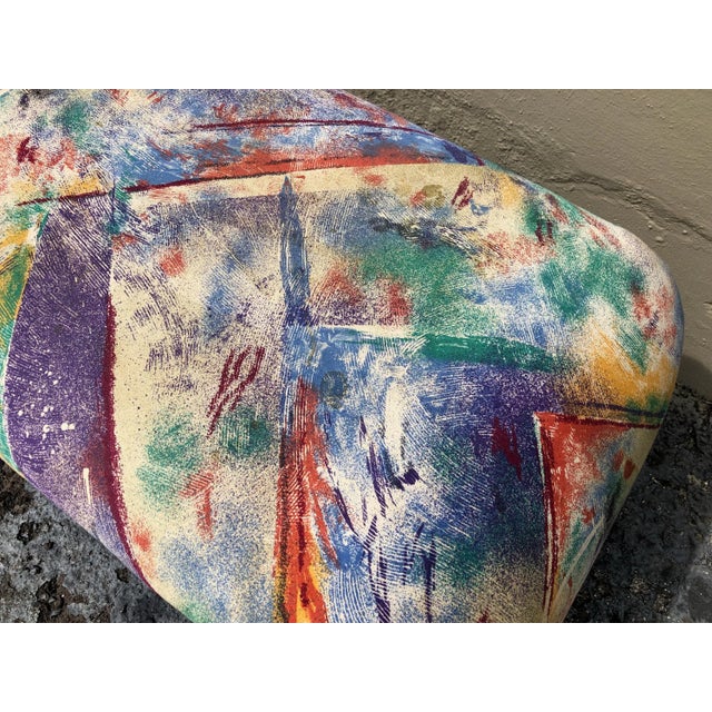 Postmod Upholstered Parsons Style Waterfall Bench For Sale - Image 9 of 10