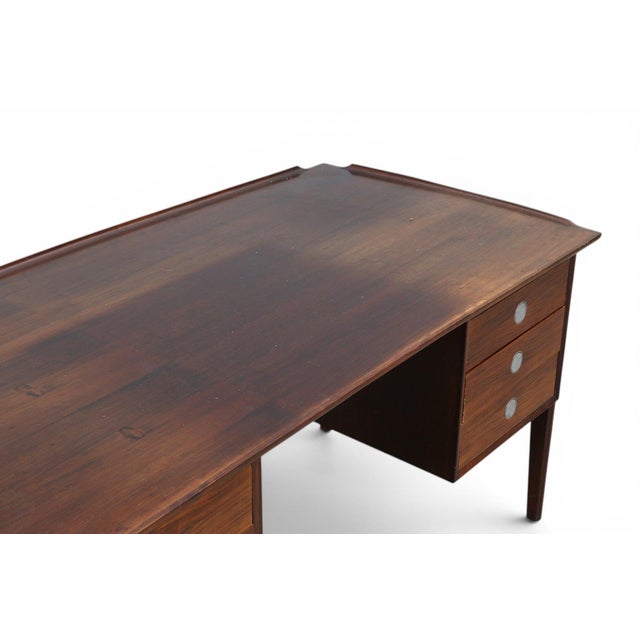 Mid 20th Century Danish Modern Desk in Rosewood For Sale In San Francisco - Image 6 of 7