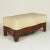 French Restoration Mahogany and Upholstered Serpentine Bench For Sale - Image 9 of 9