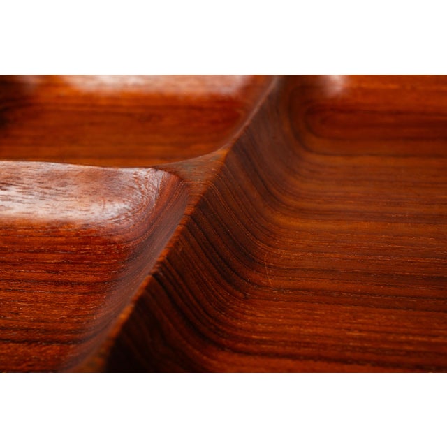 Mid-Century Organic Modern Serving Tray / Catchall Carved From Solid Burmese Teak, C. 1970s For Sale - Image 10 of 18