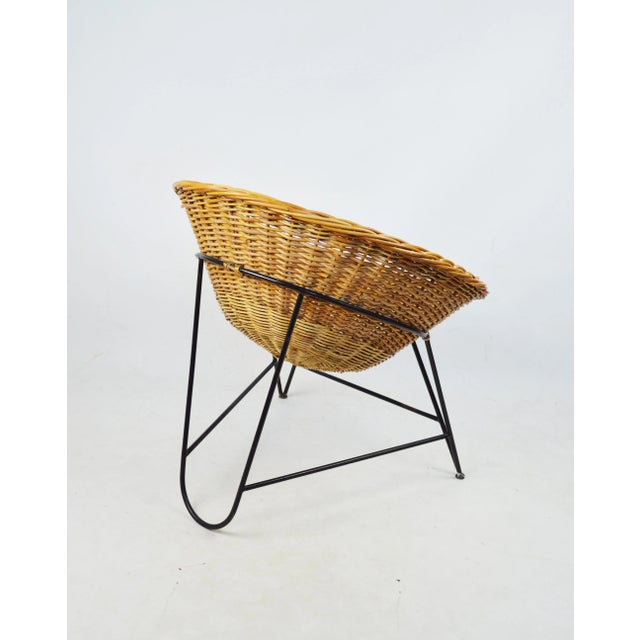 Vintage Wicker Armchair, 1970s For Sale - Image 4 of 11
