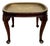 Mid-Century Queen Anne Style Mahogany Side Table With Engraved Brass Tray For Sale