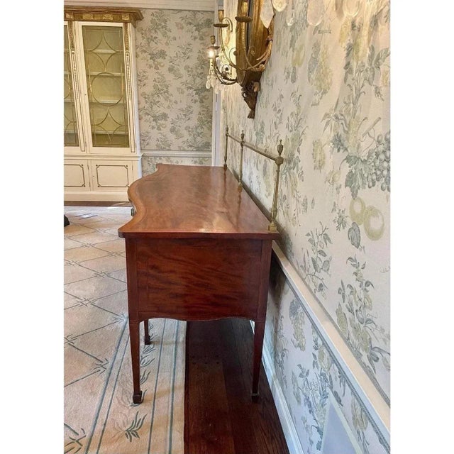 18th Century Late 18th Century Antique English Georgian Mahogany Serpentine Sideboard (Circa 1790) For Sale - Image 5 of 11