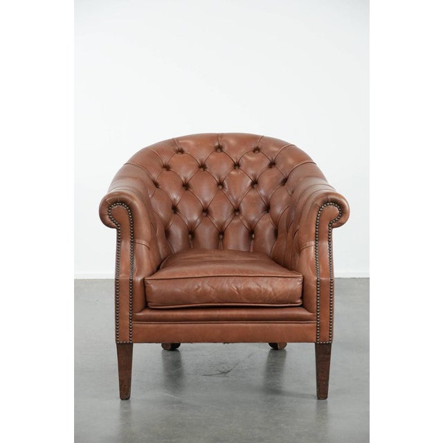 Chesterfield Club Chair in Leather For Sale - Image 14 of 14