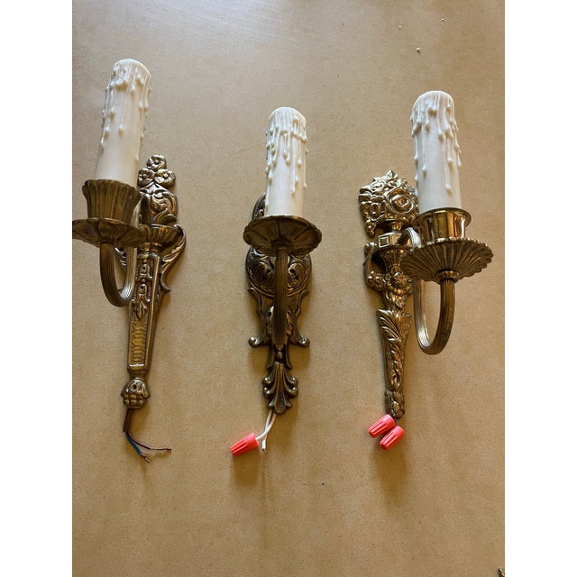 1950s Gustavian-Style Shell Sconces - A Pair For Sale - Image 5 of 7