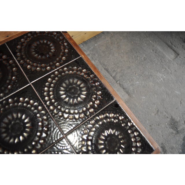 Wood Danish Rosewood Ceramic Tile Coffee Table, 1960s For Sale - Image 7 of 8