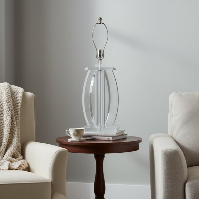 Van Teal Style Lucite Table Lamp For Sale - Image 9 of 9