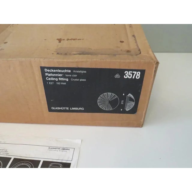 Mid-Century Modern Ceiling or Wall Lamp from Glashütte Limburg, Germany, 1960-1970 For Sale - Image 3 of 10