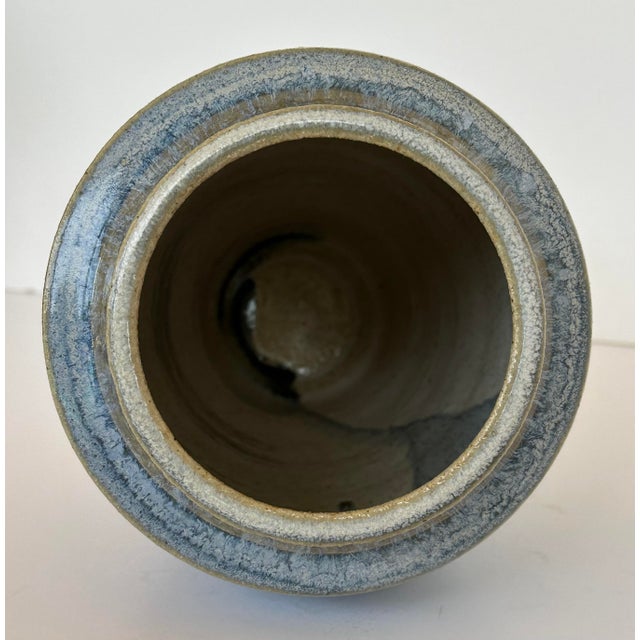 2010s Vintage Glazed Stoneware Vase, Signed Artist For Sale - Image 5 of 7
