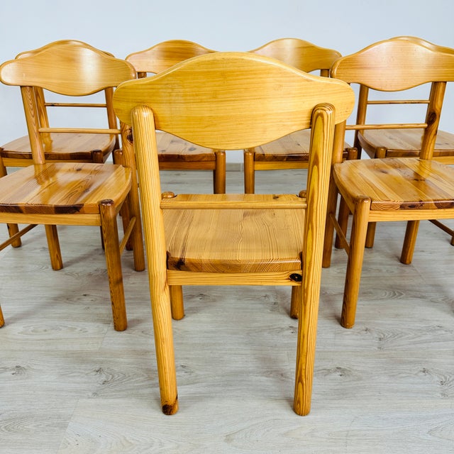 Pine Dining Chairs Attr. Rainer Daumiller – Set of 7 For Sale In New York - Image 6 of 6