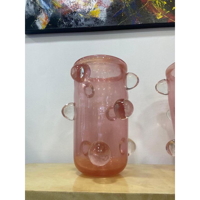 Murano Glass Vases by Ferro, 1990s, Set of 2 For Sale - Image 6 of 9