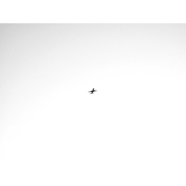 Contemporary Black and White Airplane Fine Art Photography Print For Sale