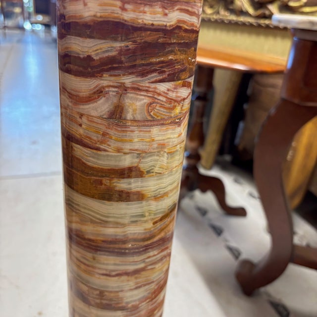 Vintage Marble-Alabaster Column, 1940s For Sale - Image 10 of 14