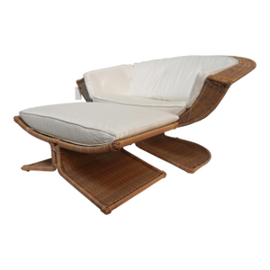 Lotus Outdoor Lounge Chair & Ottoman Fong Brothers’/Tropi-Cal Design by Miller Yee Fong, Circa 1968