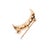 Victorian Antique 18k Yellow Gold 1.24ctw Old Cut Diamond Crescent Pin Pendant For Sale In Houston - Image 6 of 8