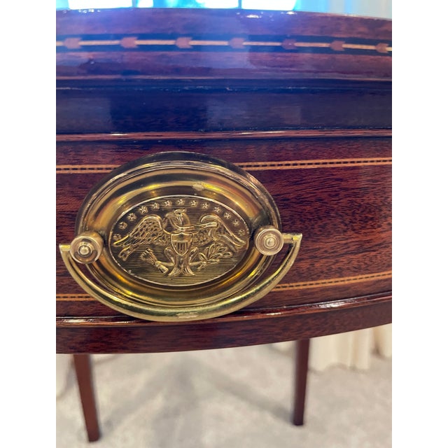 1980s Kindel Mahogany Side Table From Their Winterthur Reproduction Collection For Sale - Image 12 of 16