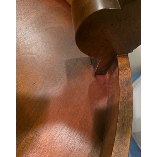 Baker Furniture Company Mid 20th Century Baker Furniture Round Fruit Wood and Mahogany Bronze Mounts Claw Feet Gueridon Side Tables - Set of 2 For Sale - Image 4 of 18