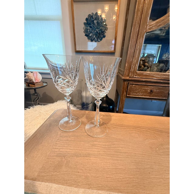 2000 - 2009 Crystal Wine Glasses Hampton Hall by Noritake Set of 10 For Sale - Image 5 of 14