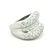 Crafted in 18-karat white gold, this contemporary Italian crossover ring showcases 3.74 carats of diamonds in a striking...