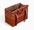 Traditional Swaine & Adeney Vintage English Cognac Leather Gladstone Travel Bag – Royal Warrant, Keys & Brass Hardware For Sale - Image 3 of 10
