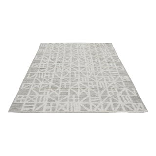 Moroccan Aleph Hand Knotted Wool Rug, 8'x9'9'' For Sale