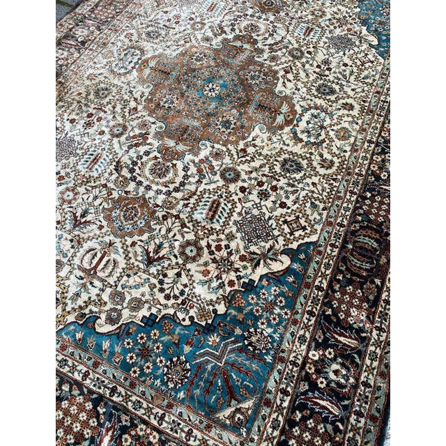 Vintage Indian Fine Silk Rug, 1990s For Sale - Image 11 of 18