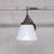 Metal Mid-Century Opaline Conical Pendant Light For Sale - Image 7 of 8