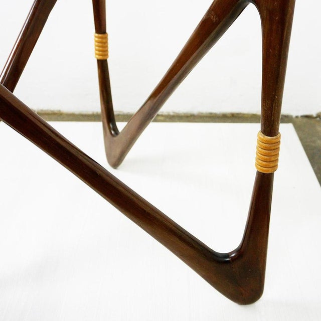 1950s Mid-Century Italian Circular Coffee Table attributed to Cesare Lacca, 1950s For Sale - Image 5 of 10