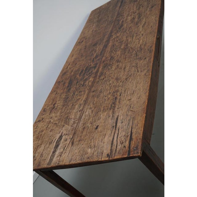 Antique Early 20th Century Dutch Rustic Oak Farmhouse Dining Table For Sale - Image 13 of 18