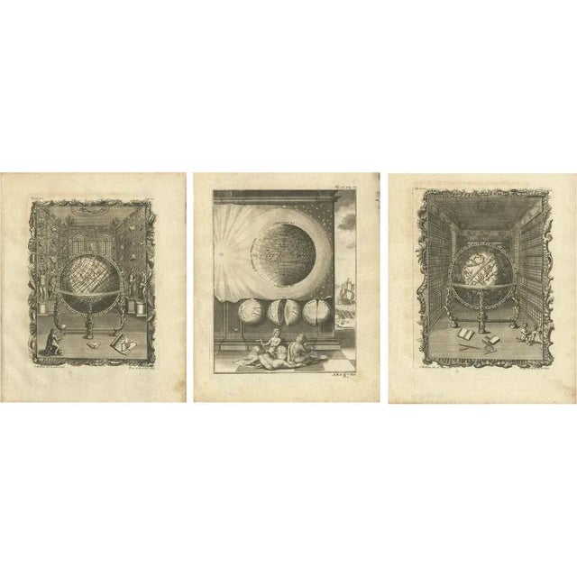 Mid 18th Century Antique Prints of Various Globes and Hemispheres by Van Dùren, 1749, Set of 3 For Sale - Image 5 of 5