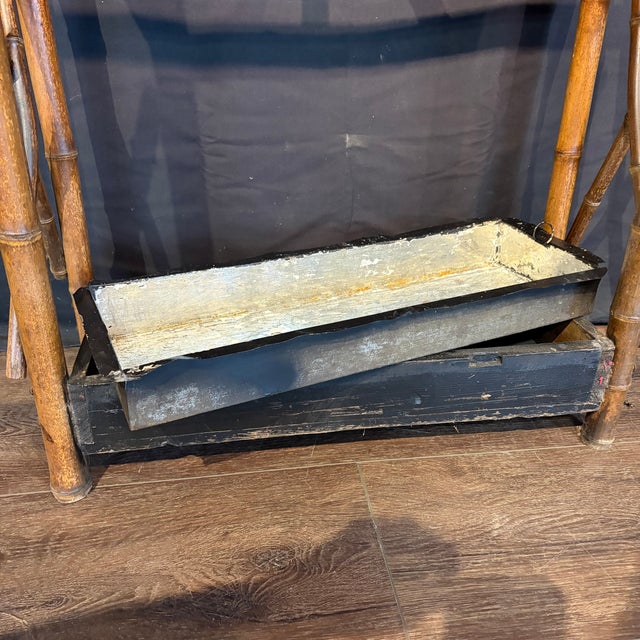 1900 - 1909 Antique Burnt Bamboo Hall Tree Coat Rack Umbrella Stand and Hat Rack For Sale - Image 5 of 8